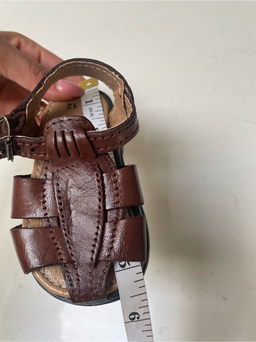 Baby Toddler Mexican Leather Huarache
Sandals Brown Handmade Size 12 New(5) - Picture 11 of 12